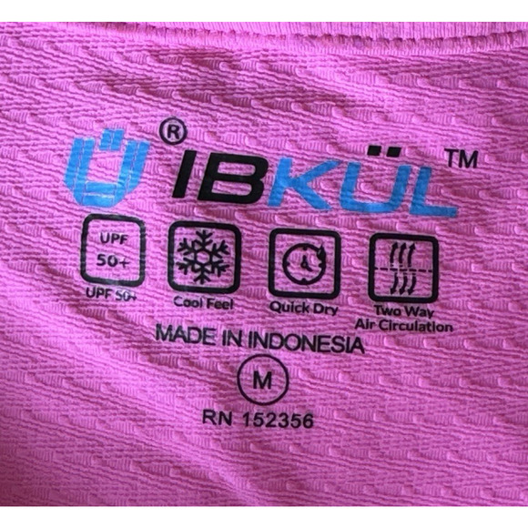 IBKUL Golf Pullover Shirt Ruched 1/4 Zip UPF 50 Pink Long Sleeve Stretch Active - Picture 8 of 9